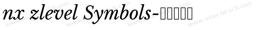 nx zlevel Symbols字体转换